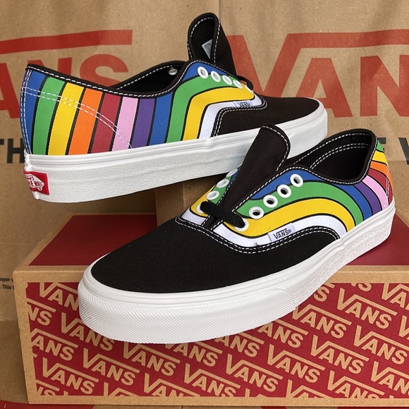 Vans Authentic Fefract Black/True White/Multi Men’s - Picture 9 of 16